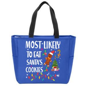 Most Likely To Eat Santas Cookies Family Matching Gift Zip Tote Bag