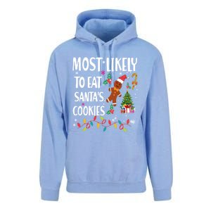 Most Likely To Eat Santas Cookies Family Matching Gift Unisex Surf Hoodie