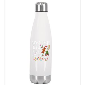 Most Likely To Eat Santas Cookies Family Matching Gift Stainless Steel Insulated Water Bottle