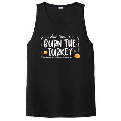 Most Likely To Burn The Turkey Christmas Xmas PosiCharge Competitor Tank