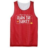 Most Likely To Burn The Turkey Christmas Xmas Mesh Reversible Basketball Jersey Tank