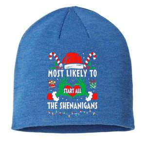 Most Likely To Start All The Shenanigans Family Christmas  Sustainable Beanie