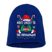 Most Likely To Start All The Shenanigans Family Christmas  Short Acrylic Beanie