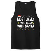 Most Likely To Get Sassy With Santa Family Funny Christmas PosiCharge Competitor Tank