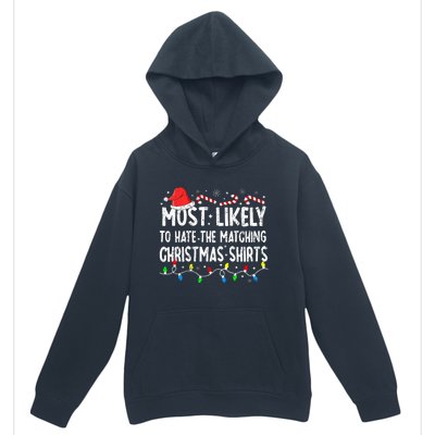 Most Likely To Hate Matching Christmas Family Pajamas Funny Urban Pullover Hoodie