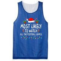 Most Likely To Watch All The Football Games Family Christmas  Mesh Reversible Basketball Jersey Tank