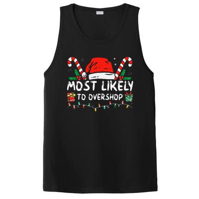 Most Likely To Overshop Shopping Family Crew Christmas PosiCharge Competitor Tank