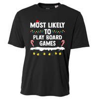 Most Likely To Play Board Games Matching Family Christmas Cooling Performance Crew T-Shirt