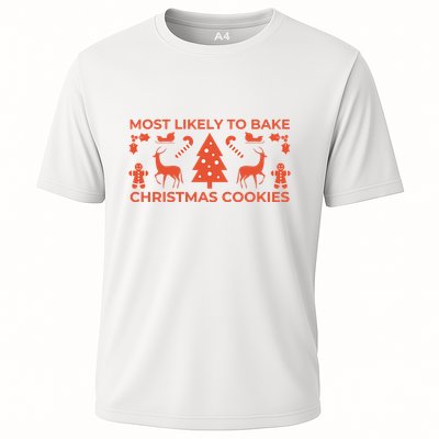 Most Likely To Bake Christmas Cookies Funny Baker Christmas Performance Shirt