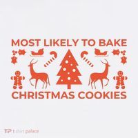 Most Likely To Bake Christmas Cookies Funny Baker Christmas Sustainable Bucket Hat