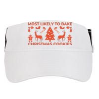 Most Likely To Bake Christmas Cookies Funny Baker Christmas Adult Drive Performance Visor