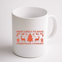 Most Likely To Bake Christmas Cookies Funny Baker Christmas Coffee Mug