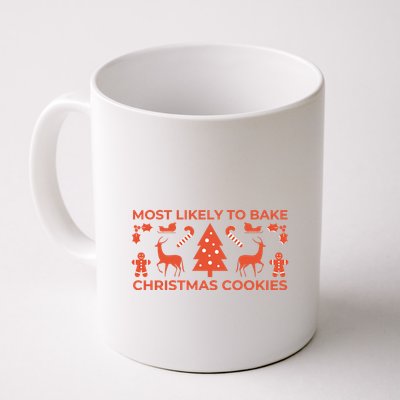 Most Likely To Bake Christmas Cookies Funny Baker Christmas Mug