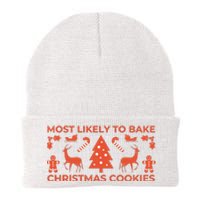 Most Likely To Bake Christmas Cookies Funny Baker Christmas Knit Cap Winter Beanie