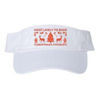 Most Likely To Bake Christmas Cookies Funny Baker Christmas Valucap Bio-Washed Visor