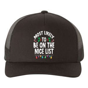 Most Likely To Be On The Nice List Christmas Family Matching Yupoong Adult 5-Panel Trucker Hat