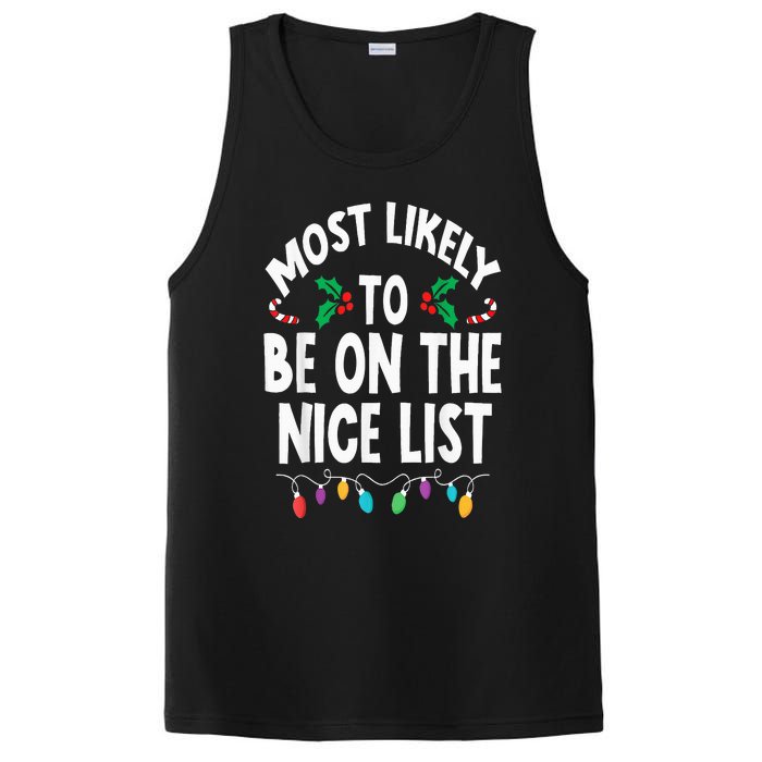 Most Likely To Be On The Nice List Christmas Family Matching PosiCharge Competitor Tank