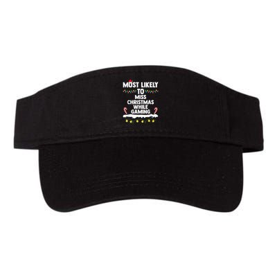 Most Likely To Miss Christmas While Gaming Family Christmas Visor