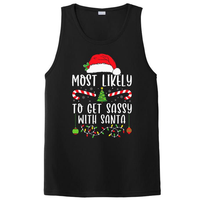 Most Likely To Get Sassy With Santa Christmas Matching PosiCharge Competitor Tank