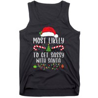 Most Likely To Get Sassy With Santa Christmas Matching Tank Top