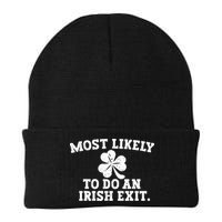 Most Likely To Do An Irish Exit Knit Cap Winter Beanie