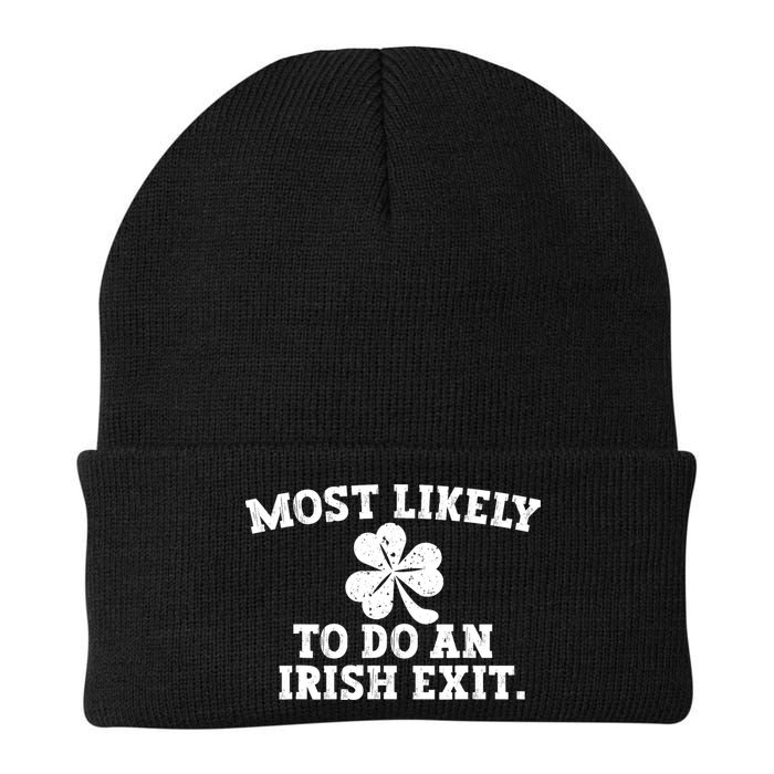 Most Likely To Do An Irish Exit Knit Cap Winter Beanie