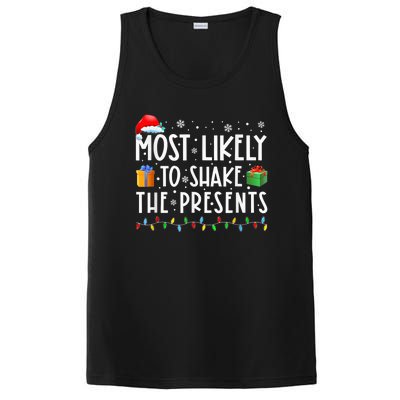 Most Likely To Shake The Presents Family Matching Christmas PosiCharge Competitor Tank