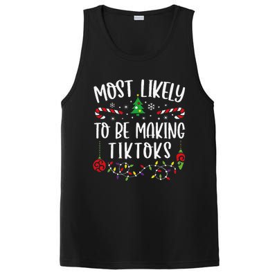 Most Likely To Be Making Tiktoks Funny Christmas Family Matching Cute Christma PosiCharge Competitor Tank