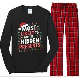 Most Likely To Forget The Hidden Presents Matching Christmas Long Sleeve Pajama Set