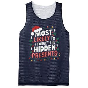 Most Likely To Forget The Hidden Presents Matching Christmas Mesh Reversible Basketball Jersey Tank