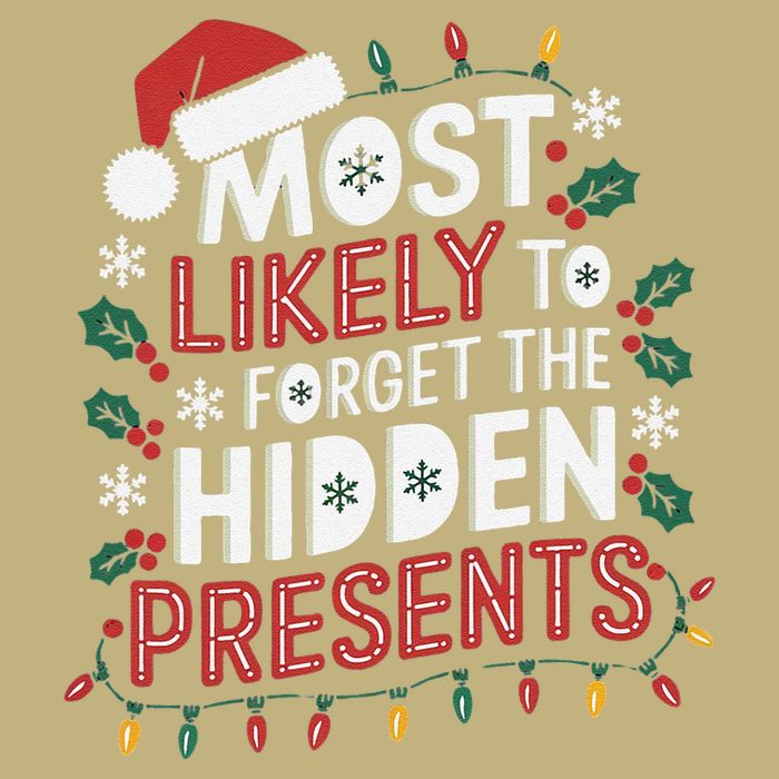 Most Likely To Forget The Hidden Presents Matching Christmas Mousepad
