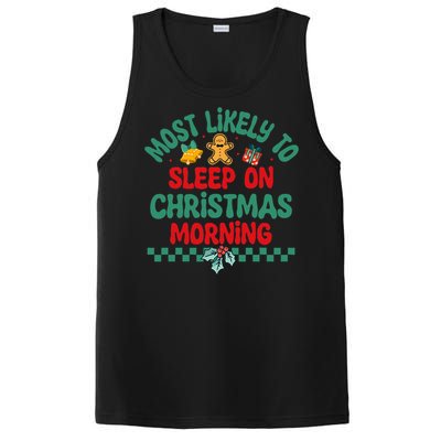 Most Likely To Sleep On Christmas Morning Christmas Pajamas PosiCharge Competitor Tank