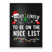 Most Likely To Be On The Nice List Matching Christmas Poster