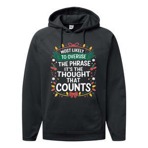 Most Likely To Christmas Funny Matching Family Pajama Xmas Performance Fleece Hoodie