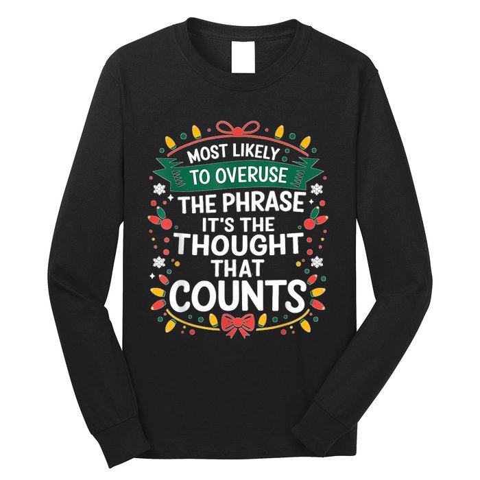 Most Likely To Christmas Funny Matching Family Pajama Xmas Long Sleeve Shirt