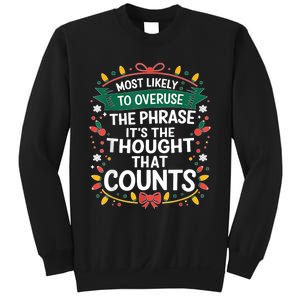 Most Likely To Christmas Funny Matching Family Pajama Xmas Sweatshirt