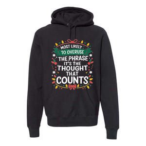 Most Likely To Christmas Funny Matching Family Pajama Xmas Premium Hoodie