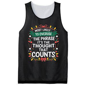 Most Likely To Christmas Funny Matching Family Pajama Xmas Mesh Reversible Basketball Jersey Tank