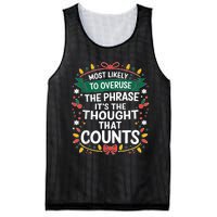 Most Likely To Christmas Funny Matching Family Pajama Xmas Mesh Reversible Basketball Jersey Tank