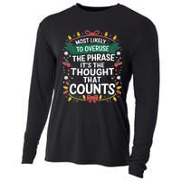 Most Likely To Christmas Funny Matching Family Pajama Xmas Cooling Performance Long Sleeve Crew