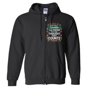 Most Likely To Christmas Funny Matching Family Pajama Xmas Full Zip Hoodie