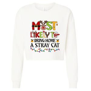 Most Likely To Bring Home A Stray Cat Cropped Pullover Crew