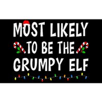 Most Likely To Be The Grumpy Elf Xmas Funny Family Christmas Bumper Sticker