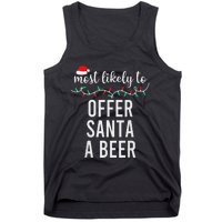 Most Likely To Christmas Matching Family Pajamas Funny Tank Top