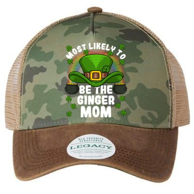 Most Likely To Be The Ginger Mom St Patricks Day Meaningful Gift Legacy Tie Dye Trucker Hat