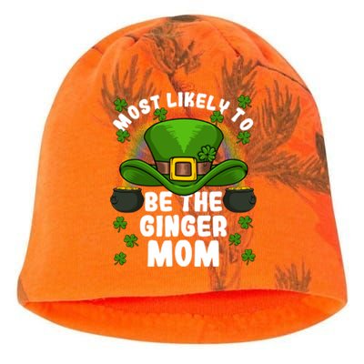 Most Likely To Be The Ginger Mom St Patricks Day Meaningful Gift Kati - Camo Knit Beanie