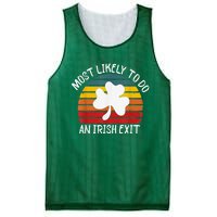 Most Likely To Do An Irish Exit Mesh Reversible Basketball Jersey Tank