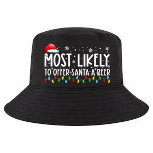 Most Likely To Offer Santa A Beer Funny Christmas Cool Comfort Performance Bucket Hat