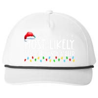 Most Likely To Offer Santa A Beer Funny Christmas Snapback Five-Panel Rope Hat