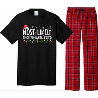 Most Likely To Offer Santa A Beer Funny Christmas Pajama Set